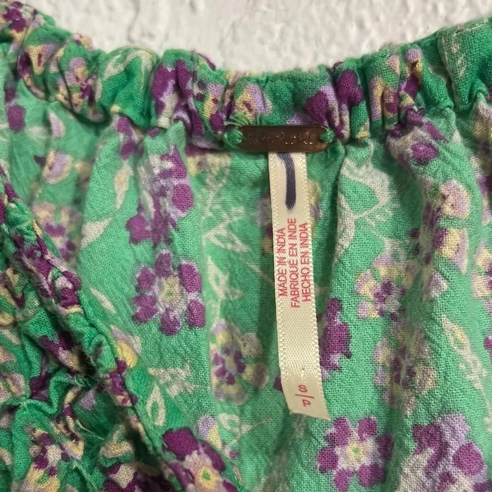 Free People Floral James Smock Top